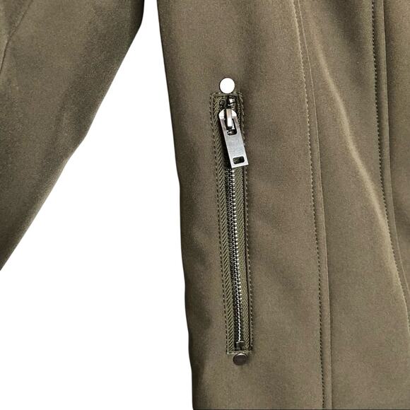NWOT Ellos Dark Green Soft Shell Lined Jacket Size 10 - Picture 5 of 6
